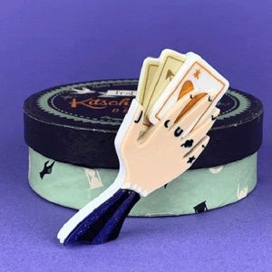 Erstwilder Kitschy Witch DEALER OF DESTINY BROOCH